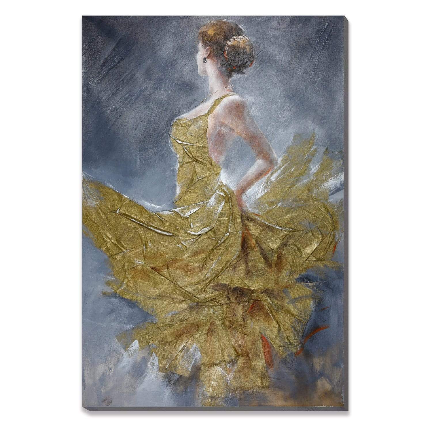 Golden Distress Oil Painting - Nordic Side - Oil Painting