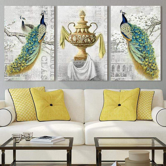 Afropavo Stretched Canvas - Nordic Side - Acrylic Image, best-selling, Canvas Image