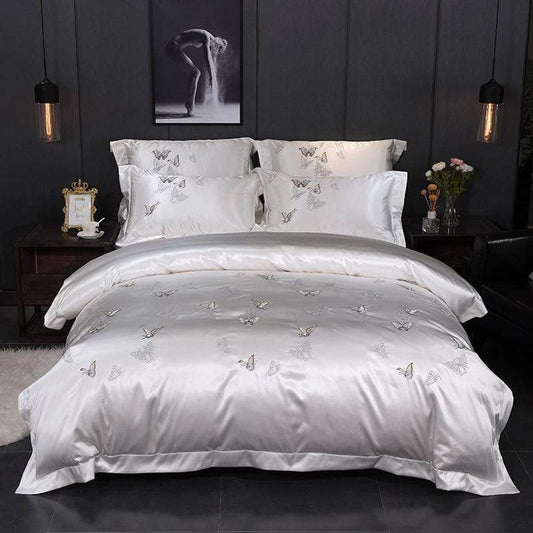 Platinum Falls Duvet Cover Set - Nordic Side - Bed, Bedding, Duvet