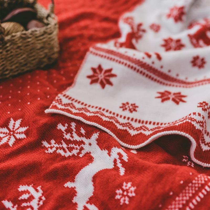 Elk Snowflake Christmas Blanket - Nordic Side - 