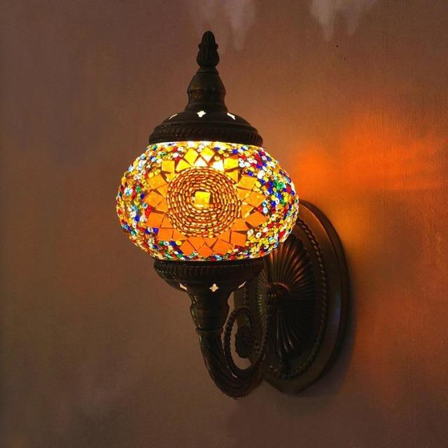 Philomena - Handmade Mosaic Glass Lantern - Nordic Side - 