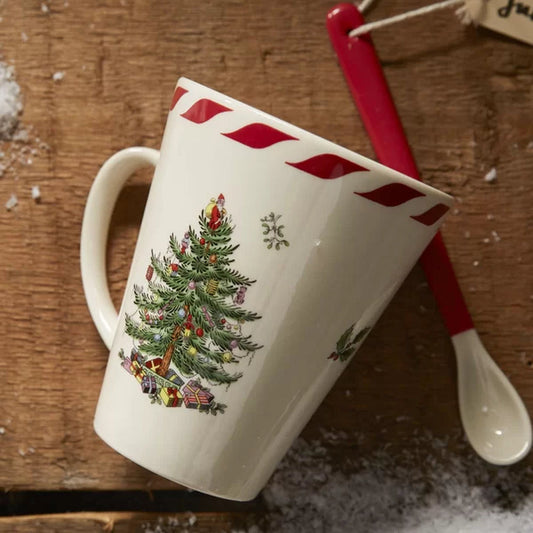 Christmas Tree Earthenware Coffee Mug