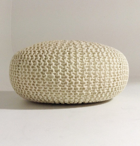 Handmade Round Knitted Pouf - Nordic Side - 06-01, feed-cl0-over-80-dollars, gfurn, hide-if-international, us-ship