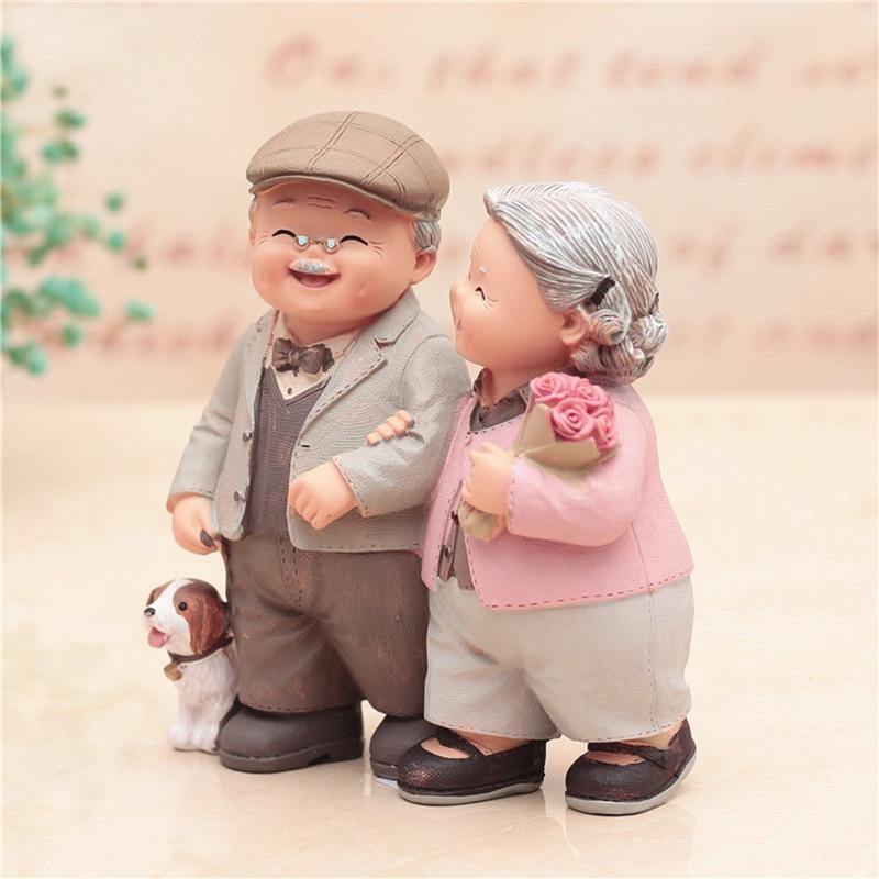 Grandparents Couple Figurines - Nordic Side - couple, figurines, grandparents