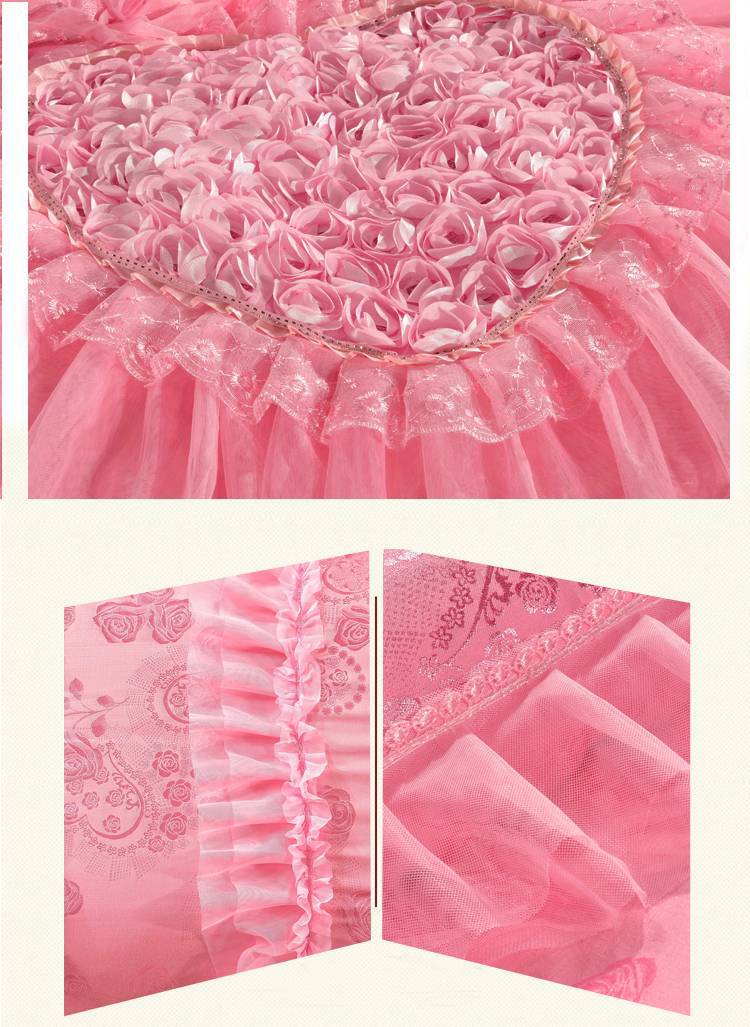 Heart Shape Lace Bedding Set Cover