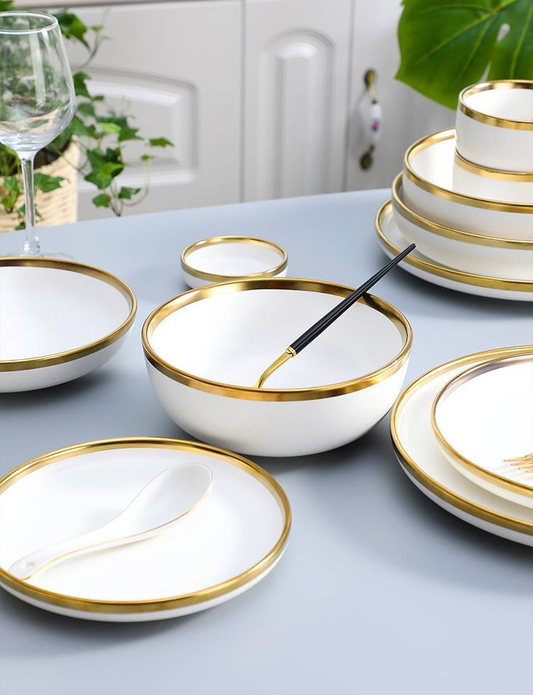 White Ceramics Tableware Set