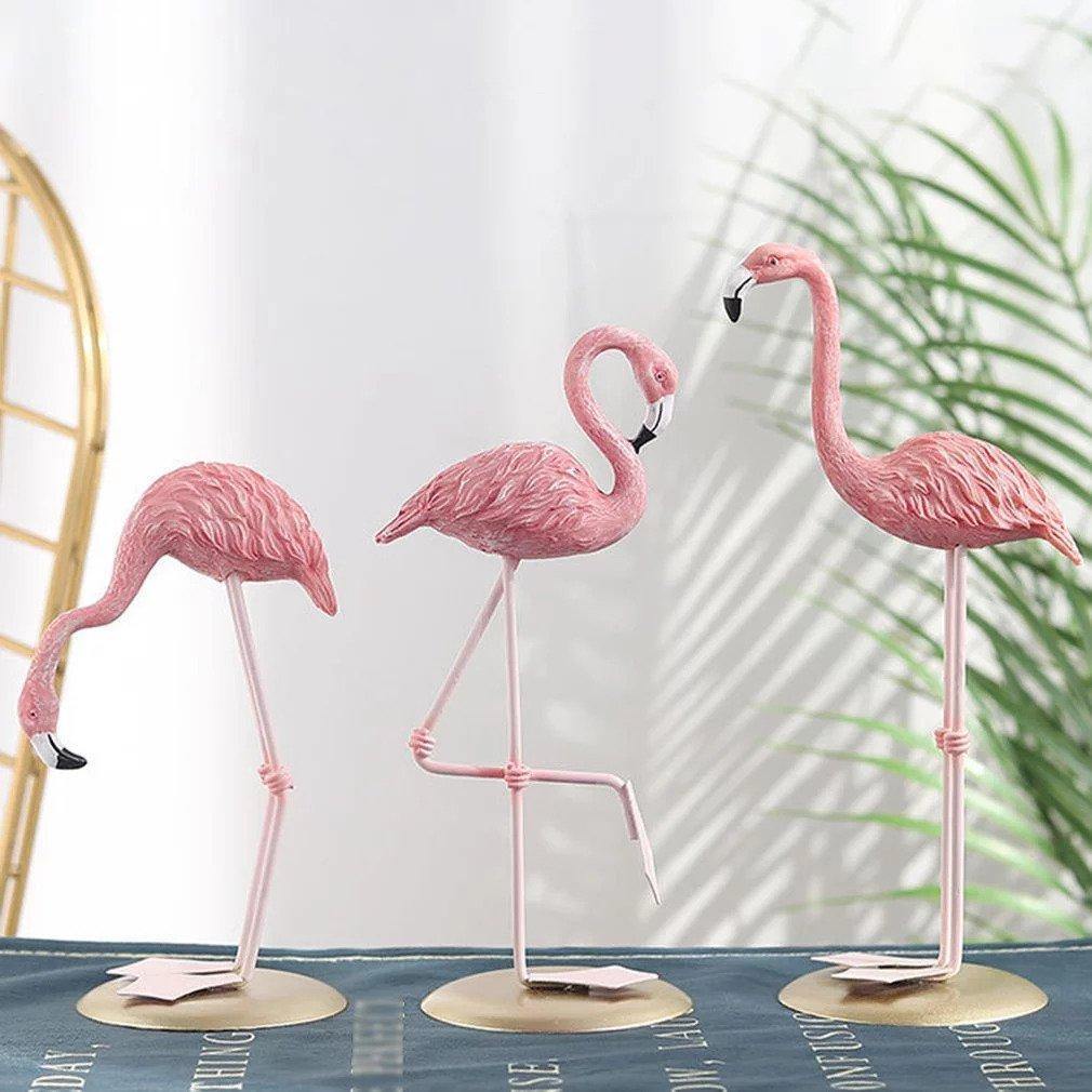 Tropical Flamingo Figurines - Nordic Side - 