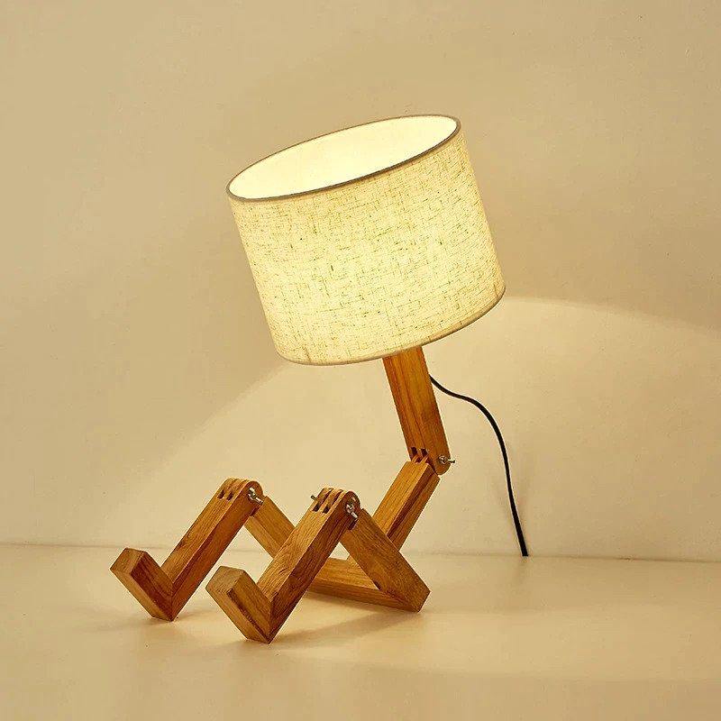 Original Wooden Humanoid Lamp - Nordic Side - 