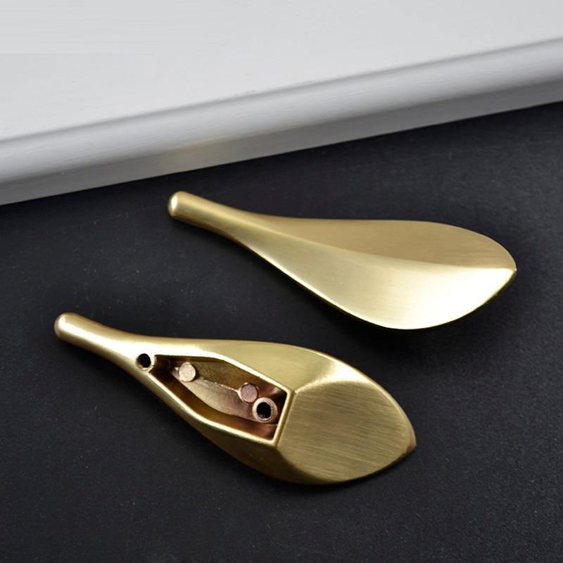 Golden Leaf Cabinet Handles - Nordic Side - 