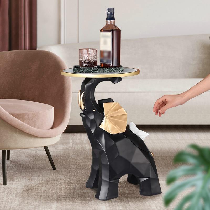 Resin Elephant Table - Nordic Side - elephant, resin, table