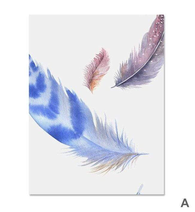 Falling Feather Canvas - Nordic Side - art