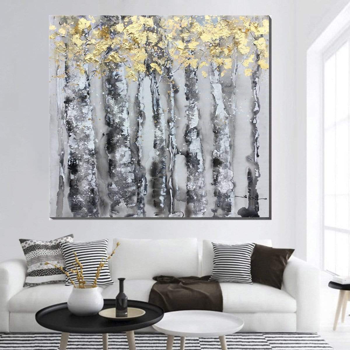 Golden Canopy Oil Painting - Nordic Side - Oil Painting