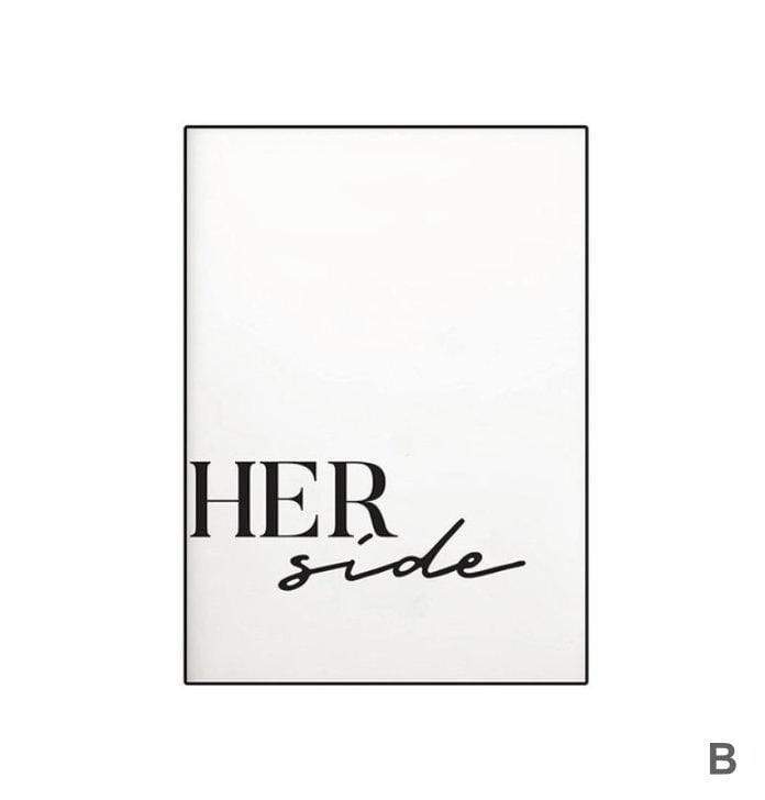 His Side Her Side Canvas - Nordic Side - 