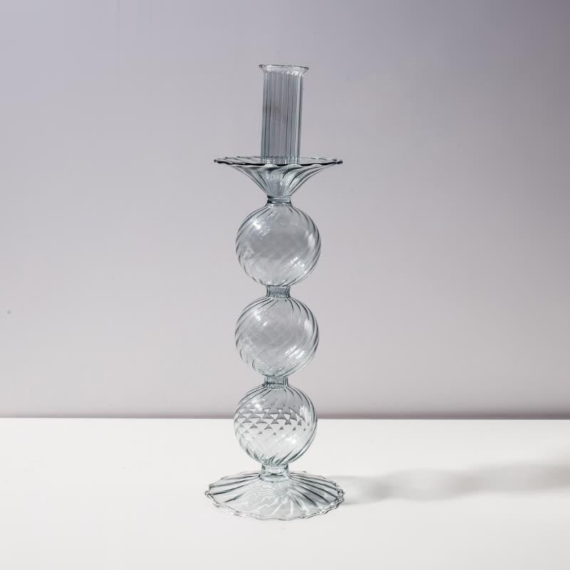 Crystal Colored Glass Candlestick