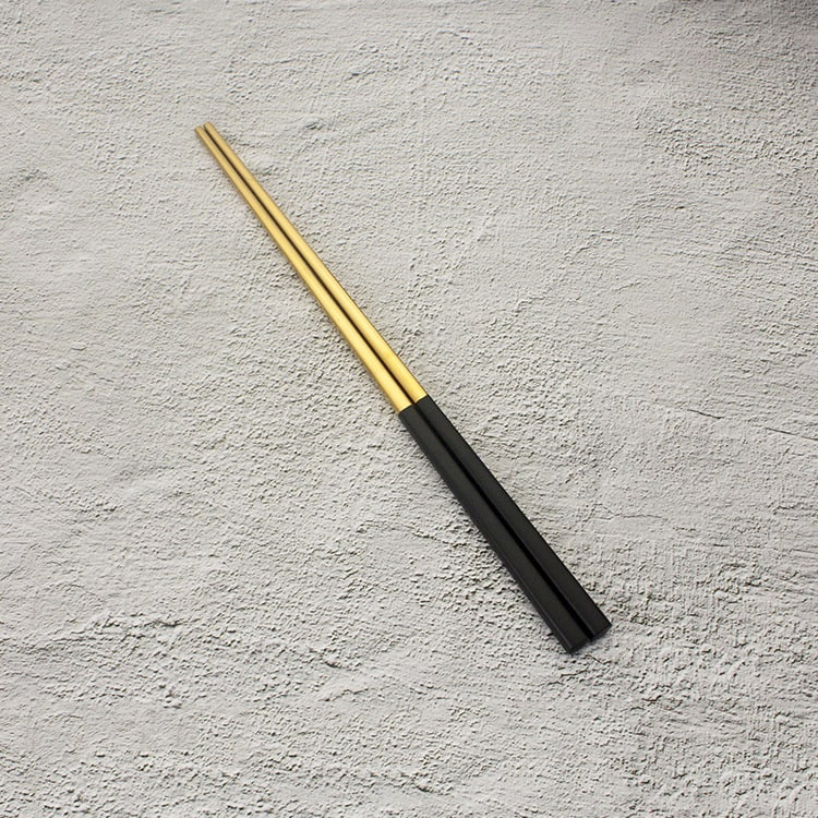 Viola cutlery set in Gold/Black - 20 Sets of Chopsticks - Nordic Side - 