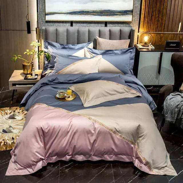 Alexis Hope Duvet Cover Set (Egyptian Cotton) - Nordic Side - bed, bedding, bedroom