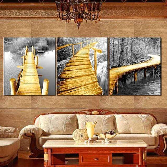 Walk in Sight Stretched Canvas - Nordic Side - 3 piece, Acrylic Image, canvas art, Canvas Image, spo-enabled
