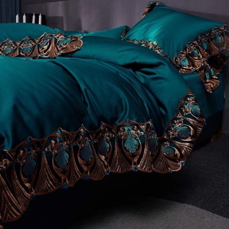 Peacock Royale Duvet Cover Set - Nordic Side - bed, bedding, spo-default, spo-disabled