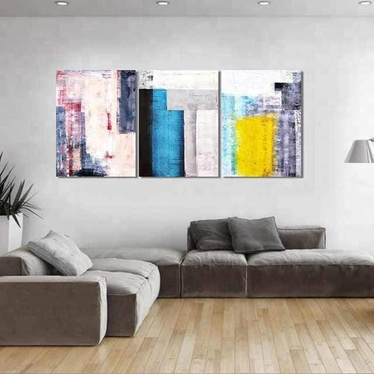 Colorful Bliss Stretched Canvas - Nordic Side - 3 piece, Acrylic Image, canvas art, Canvas Image, spo-enabled