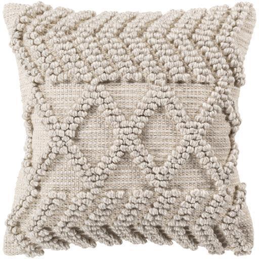 Khaki Gray Boho Pillow - Nordic Side - 
