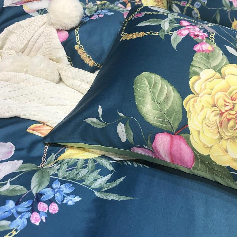 Floral Chain Duvet Cover Set - Nordic Side - bed, bedding, spo-disabled
