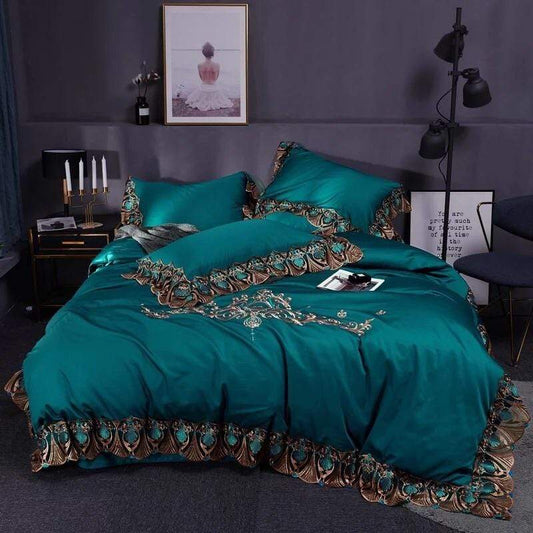 Peacock Royale Duvet Cover Set - Nordic Side - bed, bedding, spo-default, spo-disabled