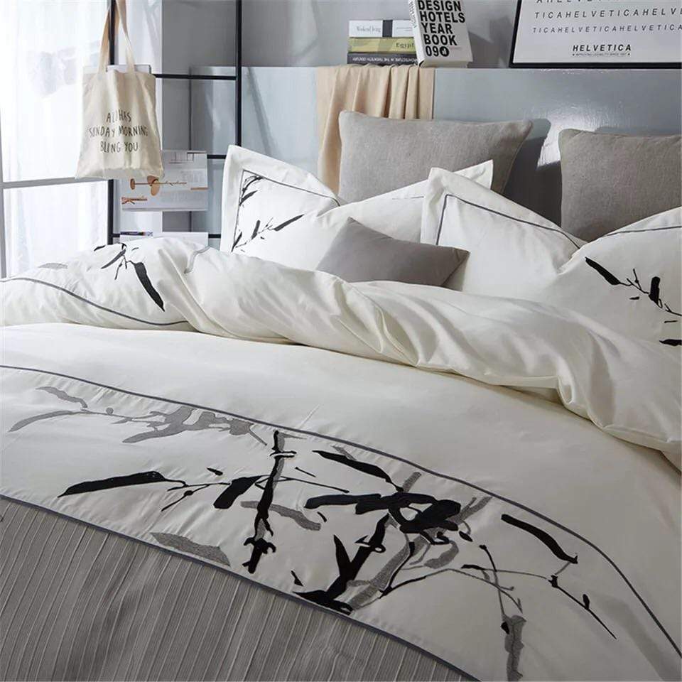 Flakes Ornament Duvet Cover Set - Nordic Side - bed, bedding, spo-default, spo-disabled