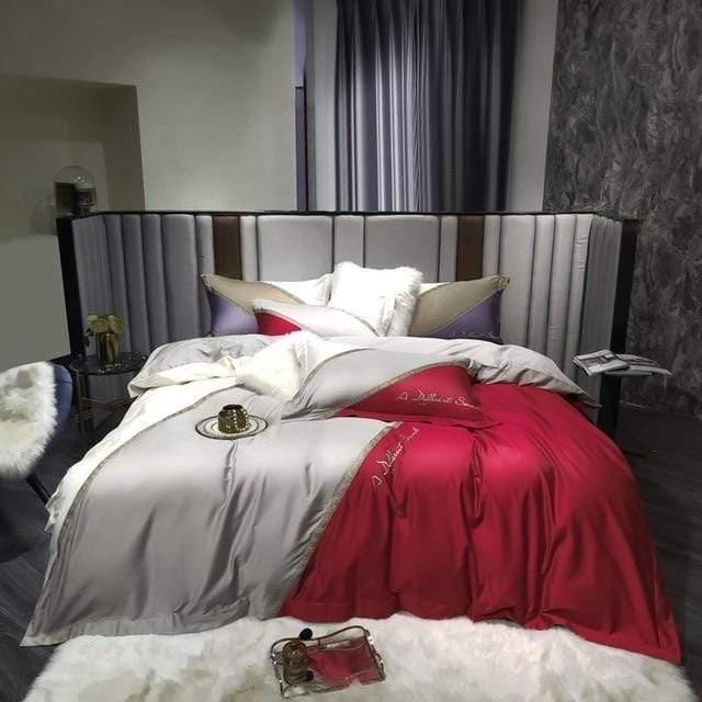 Magnus Duvet Cover Set (Egyptian Cotton) - Nordic Side - bed, bedding, bedroom