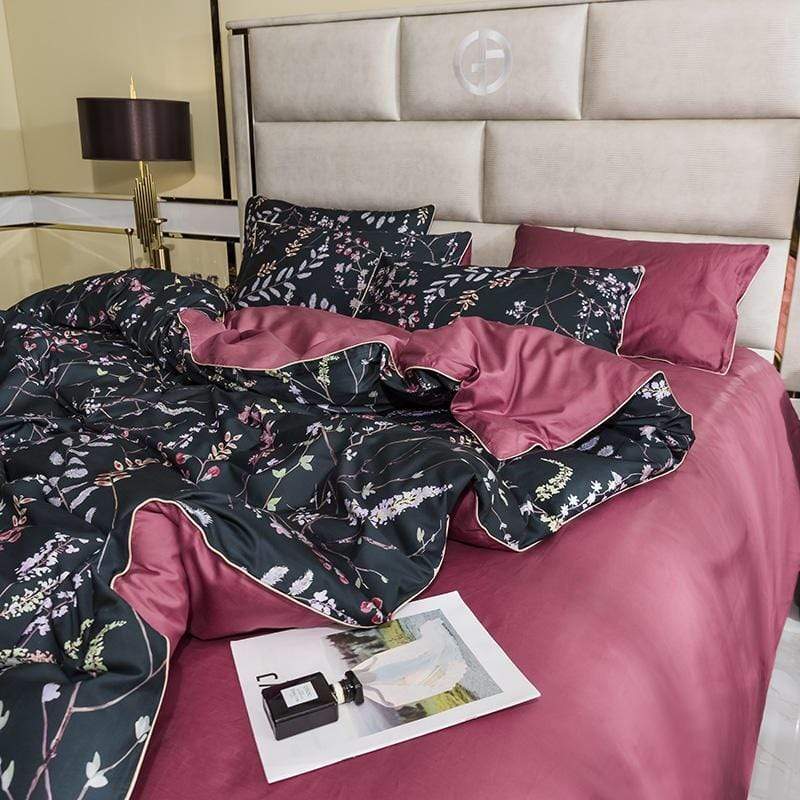 Darkened  Vine Duvet Cover Set - Nordic Side - bed, bedding, spo-disabled