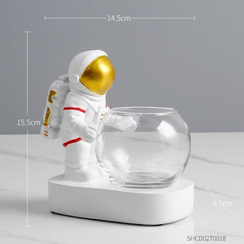 HomeQuill™ Astronaut LED Plant Holder - Nordic Side - 