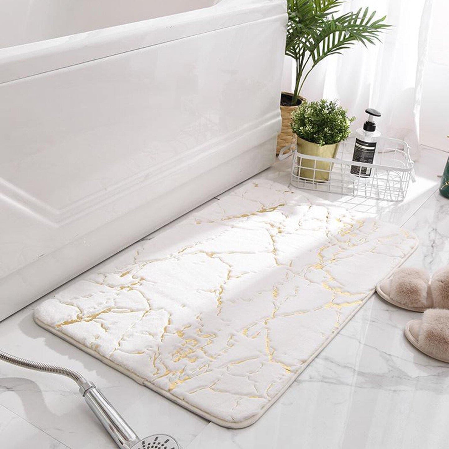 LuxeBath™ Marble Bathroom Mat - Nordic Side - 
