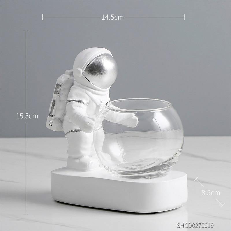 HomeQuill™ Astronaut LED Plant Holder - Nordic Side - 