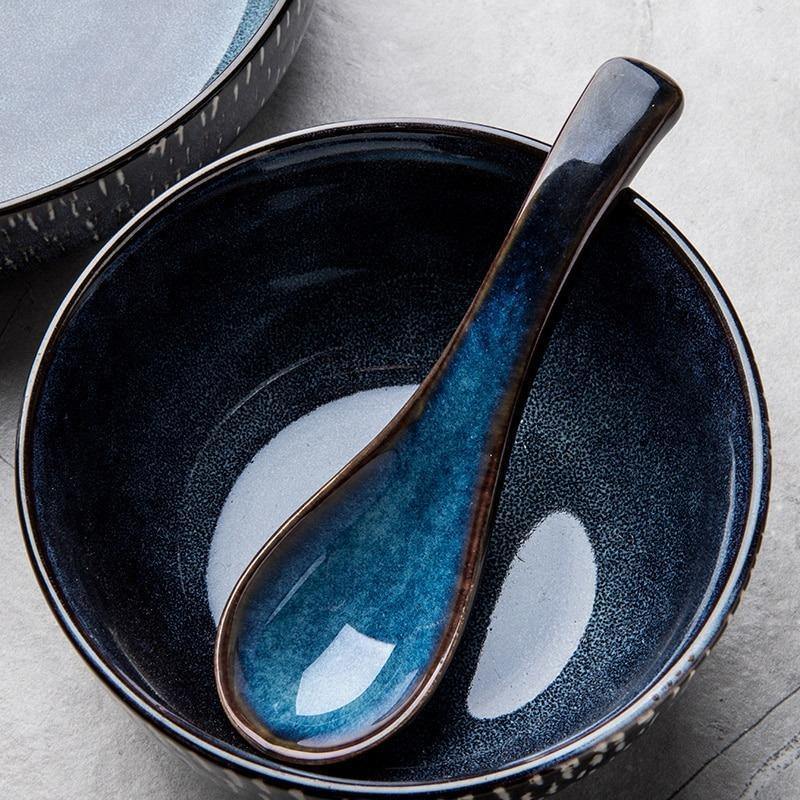 Klastiva™ Japanese Ceramic Spoons - Nordic Side - 