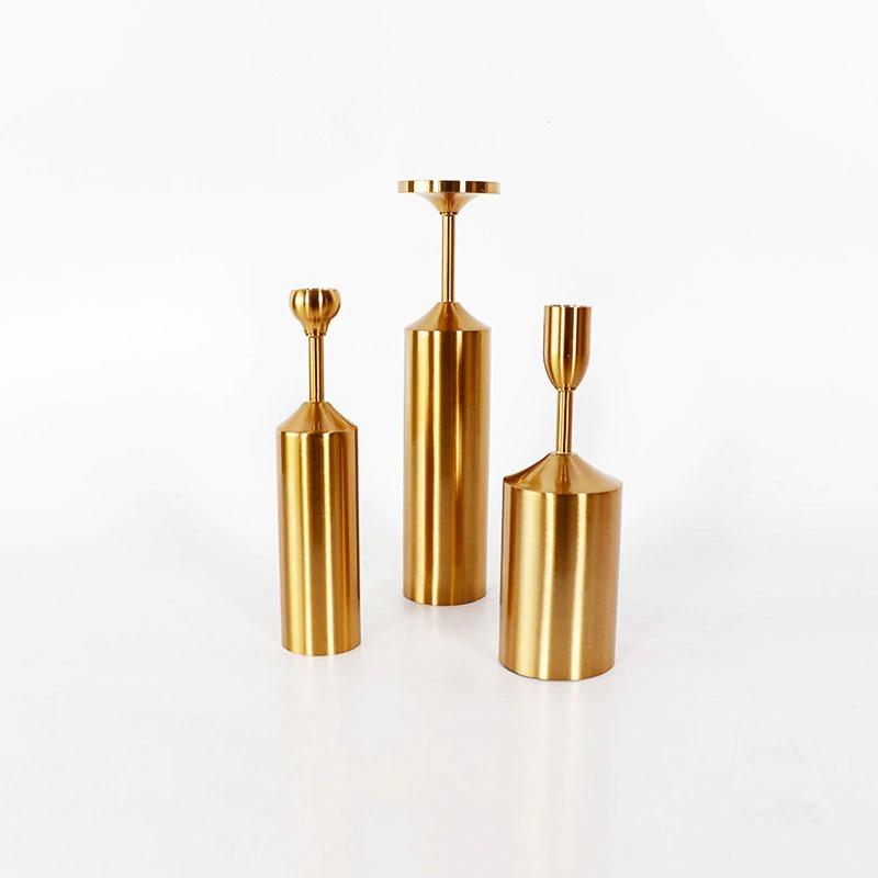 Trindale Golden Metal Candlestick