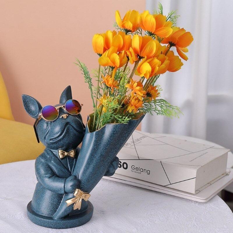 French Bulldog Flower Vase