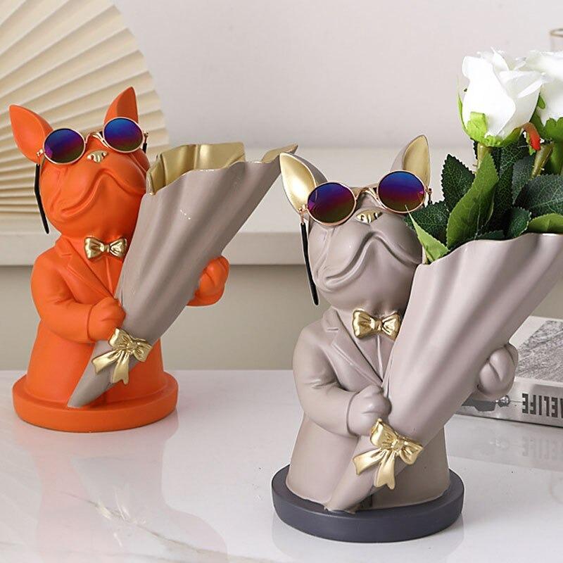 French Bulldog Flower Vase