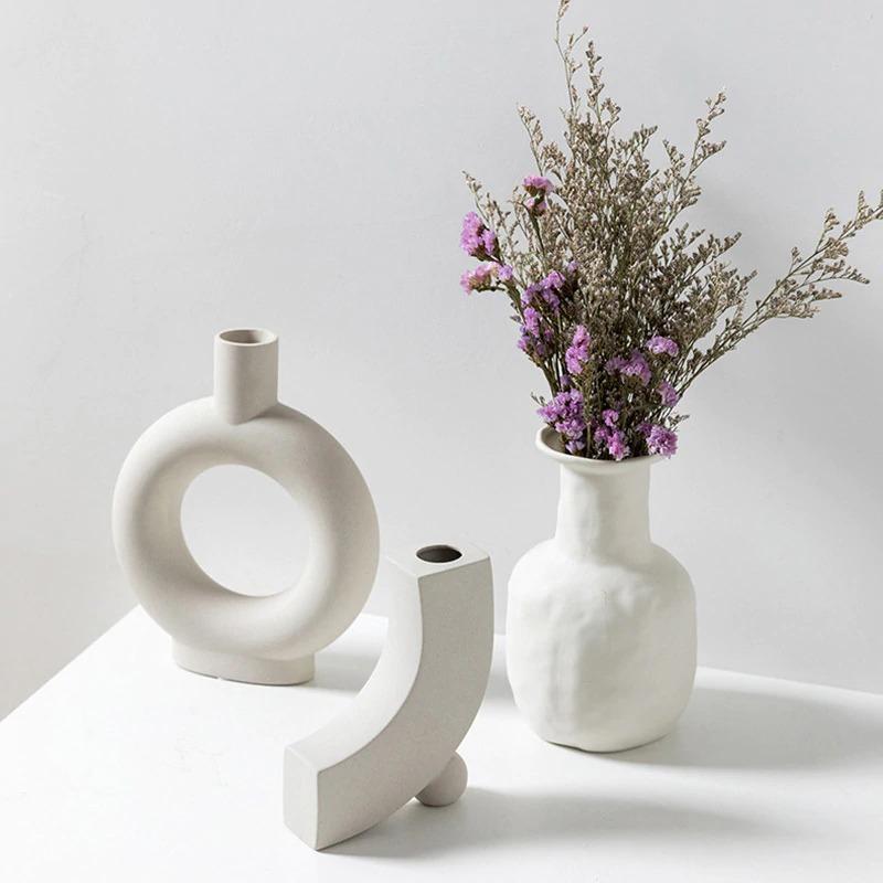 Ivory Ceramic Vase
