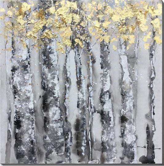 Golden Canopy Oil Painting - Nordic Side - Oil Painting