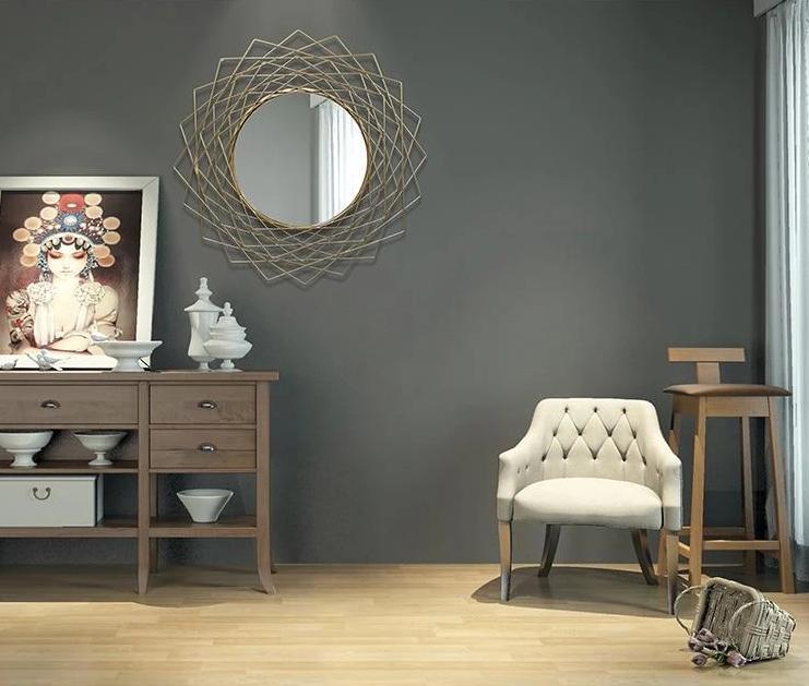 Aquila - Art Deco Iron Frame Mirror - Nordic Side - 07-05, bathroom-collection, feed-cl0-over-80-dollars