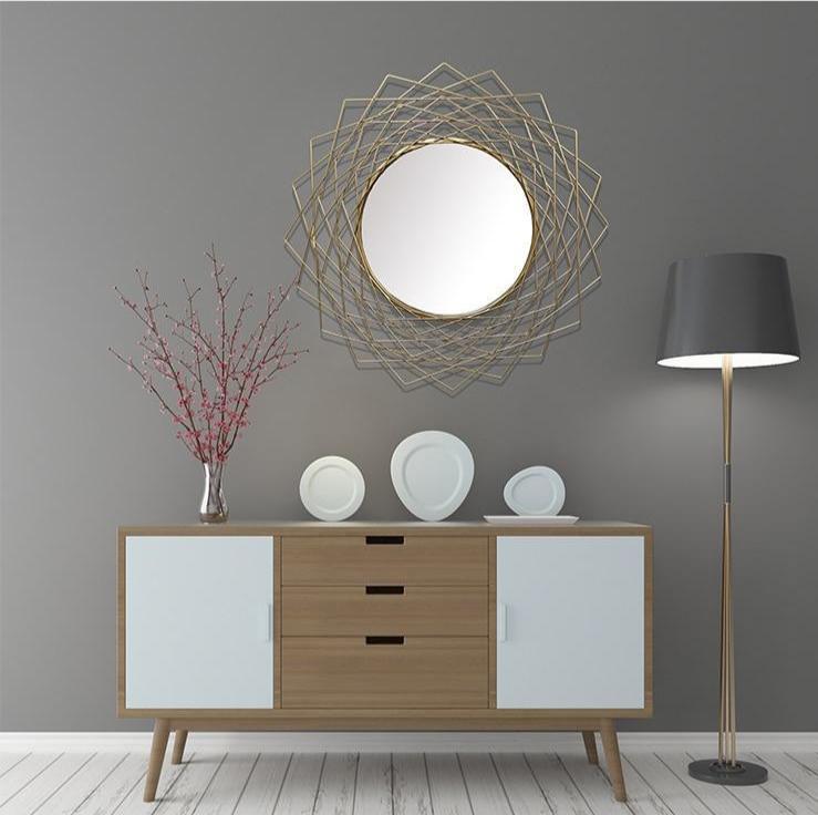 Aquila - Art Deco Iron Frame Mirror - Nordic Side - 07-05, bathroom-collection, feed-cl0-over-80-dollars