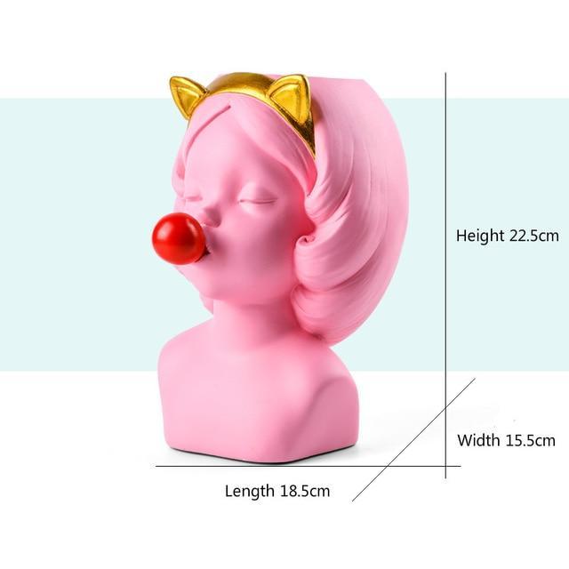 Girl with Bubble Gum Vase - Nordic Side - 