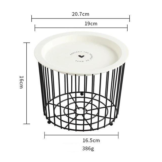 Iron Basket With Tray - Nordic Side - 