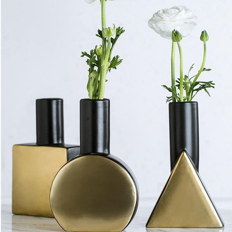 Geometry Gold Vase - Nordic Side - 
