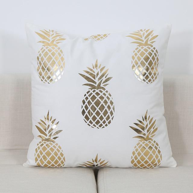 Gold Pineapple Cushion Covers - Nordic Side - 