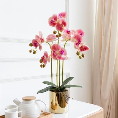 Gold Vase with Orchids - Nordic Side - 