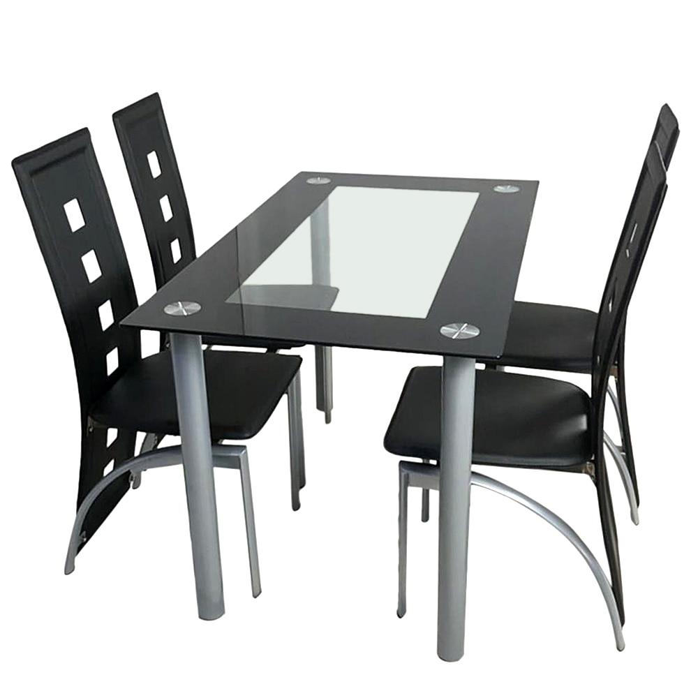 Alisei - Tempered Glass Dining Table and Chairs - Nordic Side - 11-18, modern-furniture