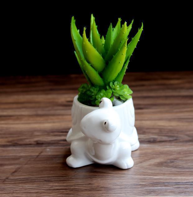 Ceramic Tortoise Vase - Nordic Side - 