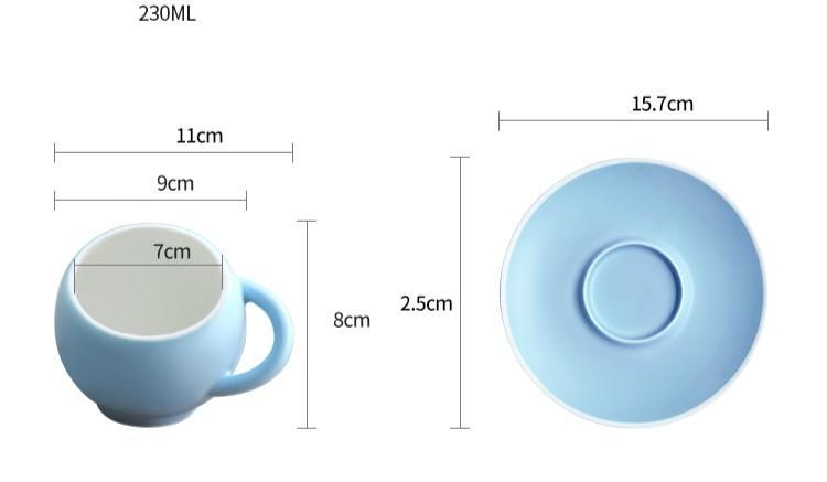 Frosted Matte Creative Mug Set - Nordic Side - 