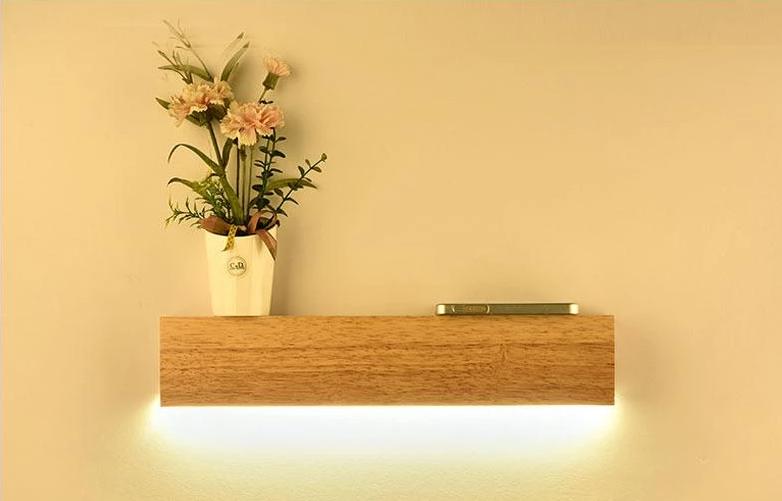 Eliana - Modern Wood Oak Shelf & Lamp - Nordic Side - 08-06, best-selling-lights, feed-cl0-over-80-dollars, feed-cl1-lights-over-80-dollars, lamp, light, lighting, lighting-tag, modern, moder