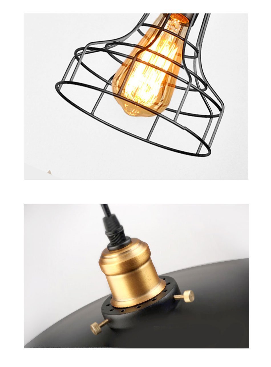 Modern Geometric Iron Pendant Light - Nordic Side - 